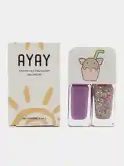 Розовый лак для ногтей двухцветный