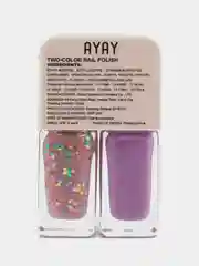 Розовый лак для ногтей двухцветный