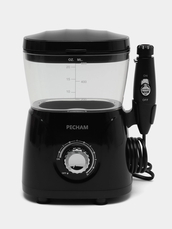 Ирригатор полости рта Pecham Professional Black Edition, стационарный, 8 насадок