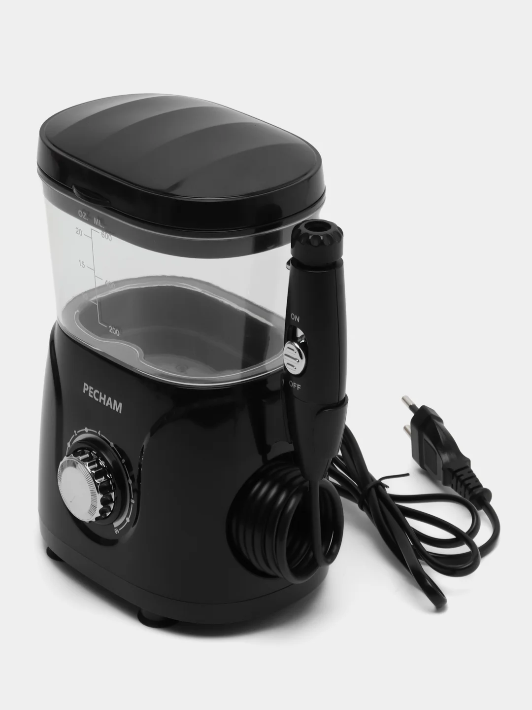 Ирригатор полости рта Pecham Professional Black Edition, стационарный, 8 насадок