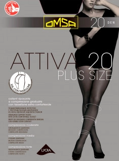 Колготки женские Omsa Attiva 20 xxl plus size , больших размеров