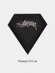 Серый термонаклейка из кожзама, термозаплатка на одежду, термотрансфер, патч