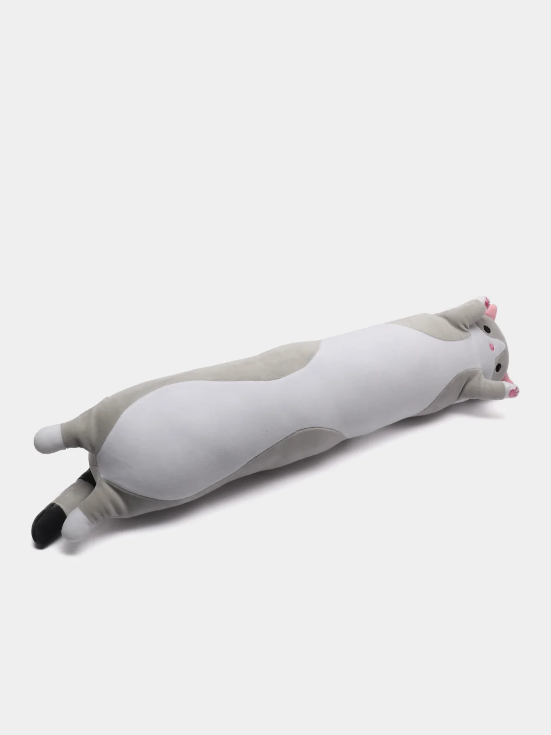 Серый мягкая игрушка "Кот батон", 50 / 70 / 90 / 110 см, кот британец, котик, кот сосиска, 90 см