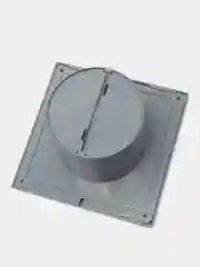 Вытяжной вентилятор 100 бесшумный тонкий с клапаном серый SLIM 4C Gray metal