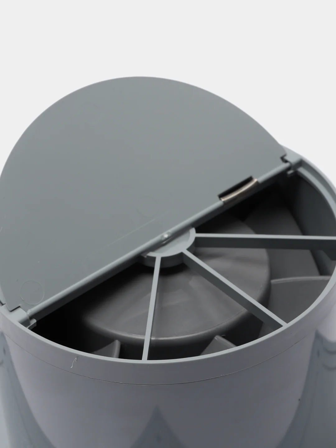 Вытяжной вентилятор 100 бесшумный тонкий с клапаном серый SLIM 4C Gray metal