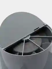 Вытяжной вентилятор 100 бесшумный тонкий с клапаном серый SLIM 4C Gray metal