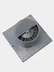 Вытяжной вентилятор 100 бесшумный тонкий с клапаном серый SLIM 4C Gray metal