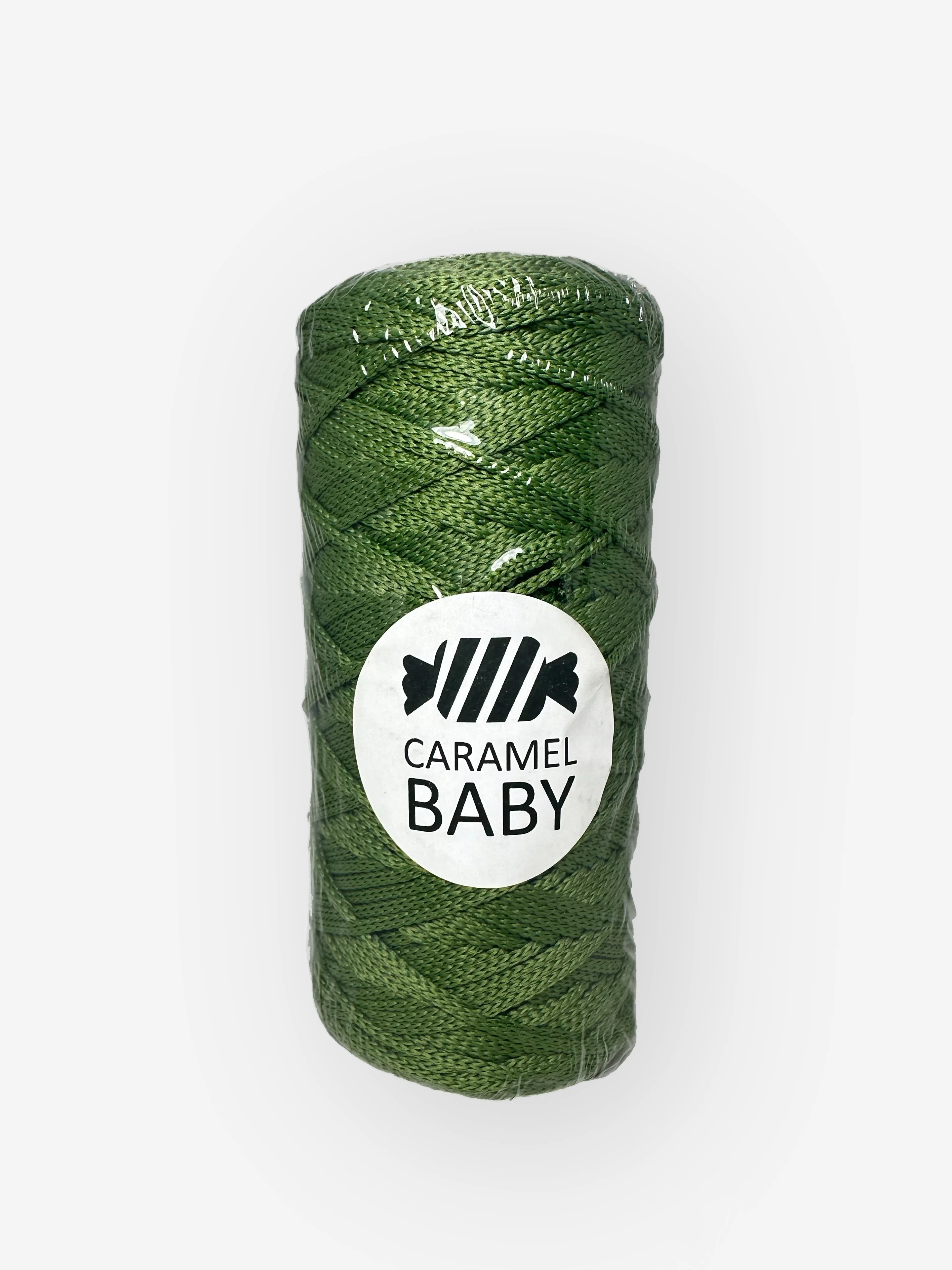 Зеленый шнур Caramel Baby, полиэфирный, 2 мм, 200 метров для вязания и макраме
