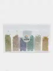Фиолетовый стеклянная крошка для изделий, набор разных цветов, 1-3 мм