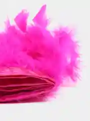Фуксия перья на ленте, декоративные, Марабу, цвет фуксия, 1 метр, Color SI