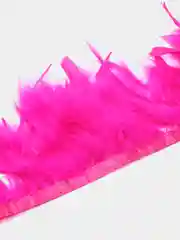 Фуксия перья на ленте, декоративные, Марабу, цвет фуксия, 1 метр, Color SI