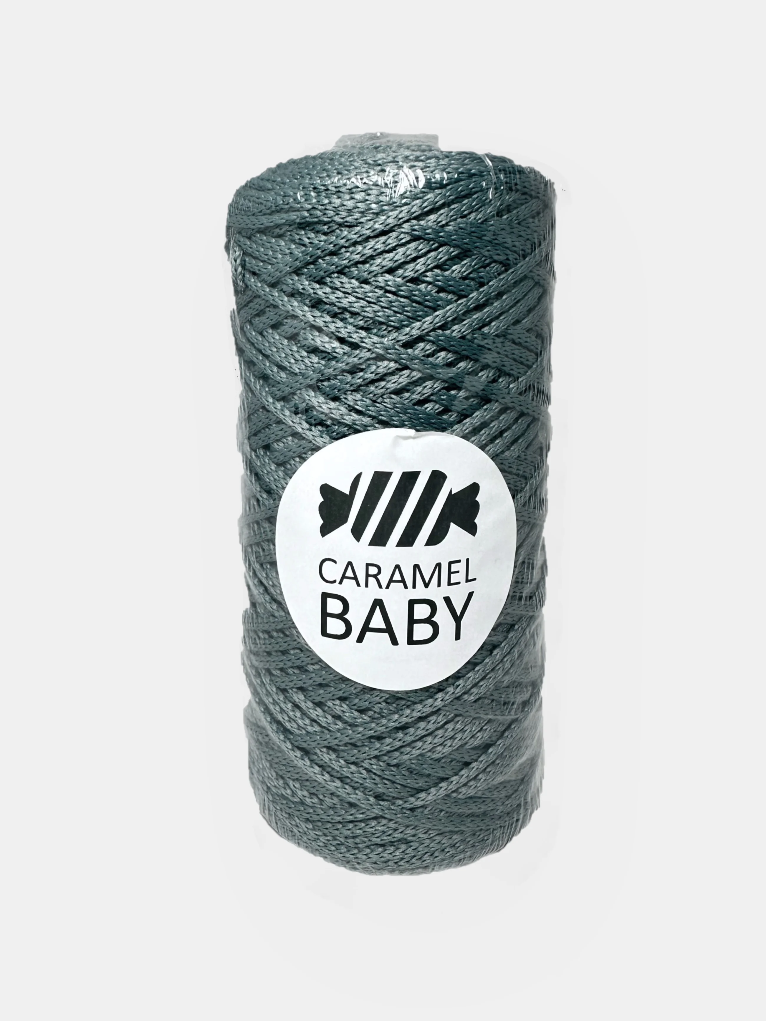 Золотистый хаки шнур Caramel Baby, полиэфирный, 2 мм, 200 метров для вязания и макраме