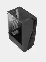 Корпус ATX Aerocool Wave-G-BK-v2, Midi-Tower, без БП, черный