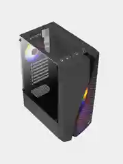 Корпус ATX Aerocool Wave-G-BK-v2, Midi-Tower, без БП, черный