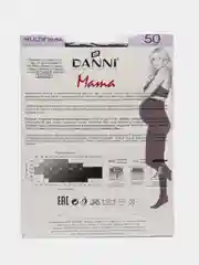 Черный колготки для беременных DANNI "Multifibra Mama", 50 den