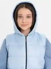 Голубой комплект тройка женский, жилетка, штаны, худи весна-осень