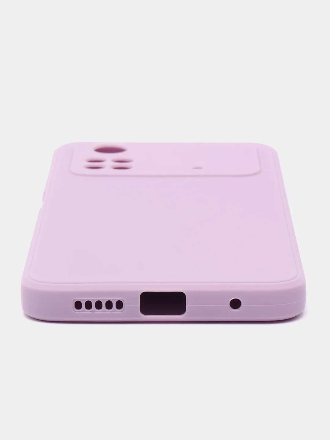 Сиреневый чехол силиконовый для Xiaomi Poco M4 Pro 4G / Сяоми Поко М4 Про 4Г, с мягким подкладом