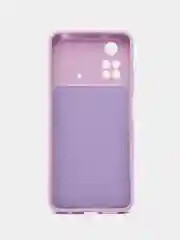 Сиреневый чехол силиконовый для Xiaomi Poco M4 Pro 4G / Сяоми Поко М4 Про 4Г, с мягким подкладом