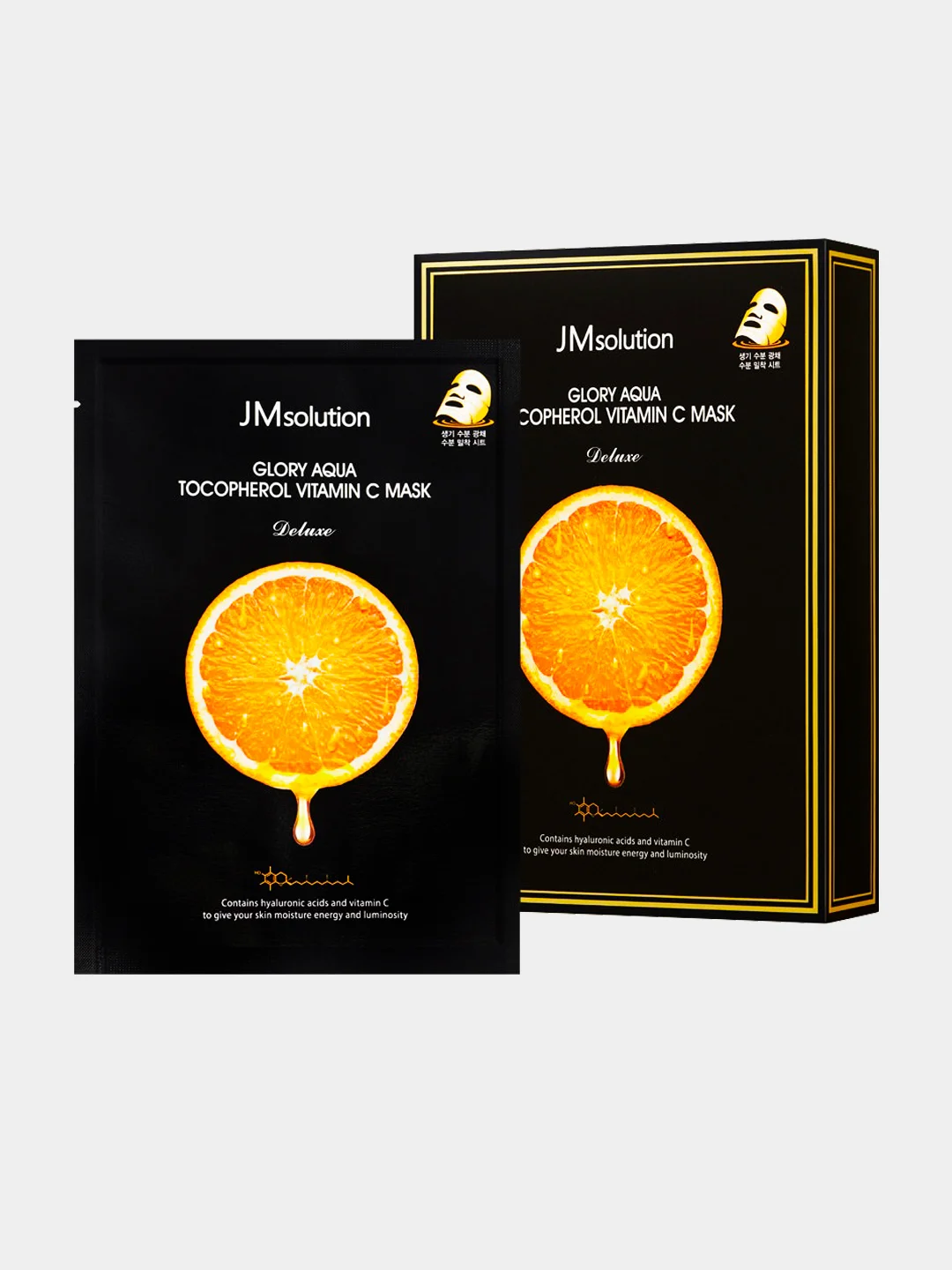 Маски тканевые для сияния кожи JMsolution Glory Aqua Tocopherol Vitamin C, 10 шт