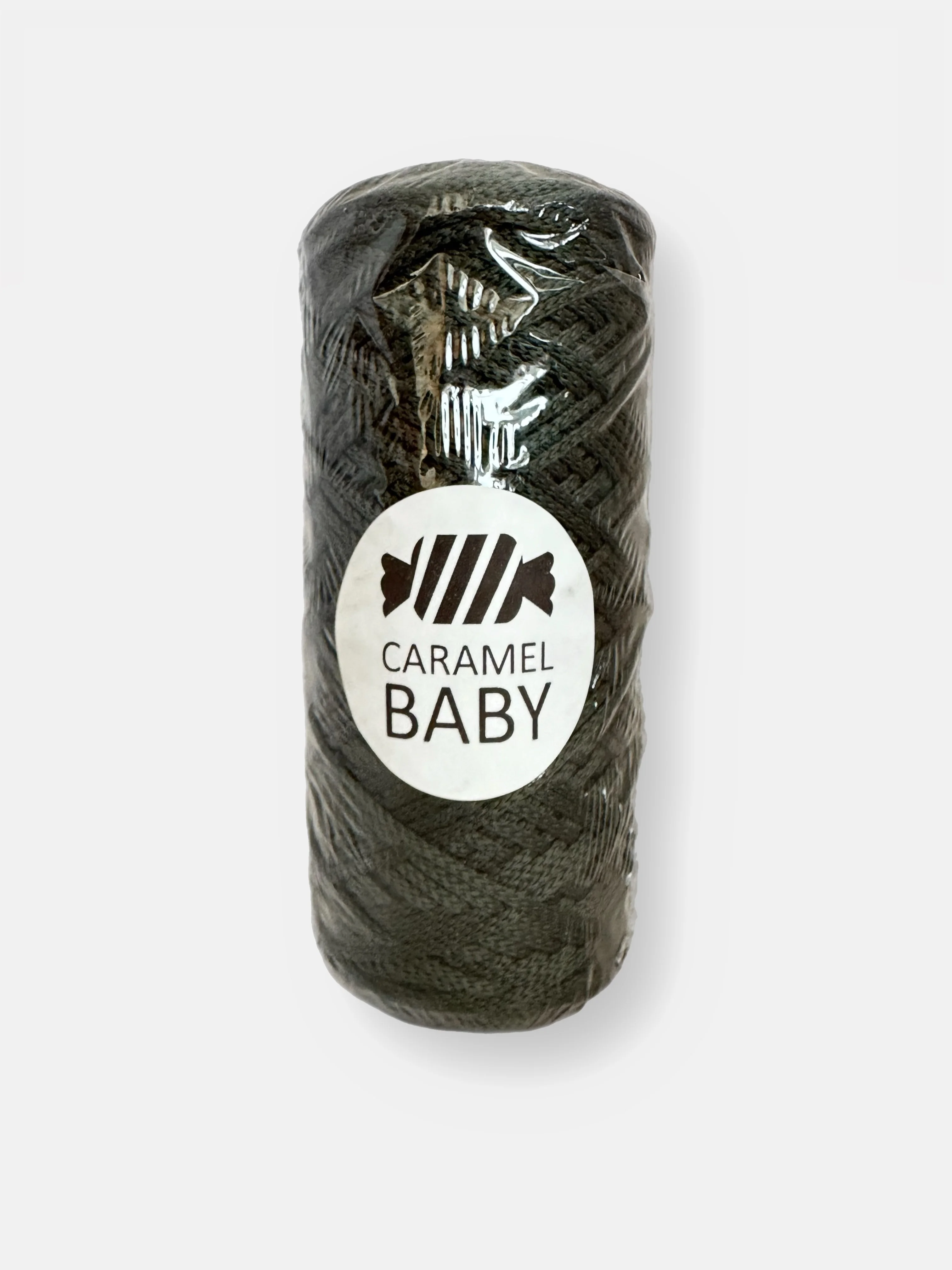 Зелёный хаки шнур Caramel Baby, полиэфирный, 2 мм, 200 метров для вязания и макраме