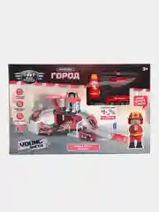 Красный парковка со спецтехникой