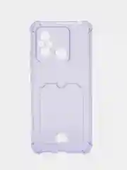 Лавандовый чехол для Xiaomi Redmi 12C, Сяоми Редми 12С, прозрачный, с карманом для карты