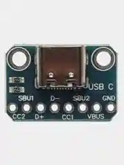 Синий распаянный разъем Type-C