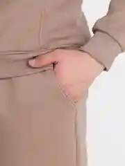 Бежевый мужской спортивный костюм на флисе