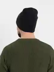Угольный шапка бини утепленная флисом (унисекс)