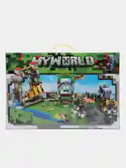 Зелёный хаки конструктор Minecraft(Майнкрафт) My World(Мой мир) совместим с Лего (Lego) 340-550 деталей