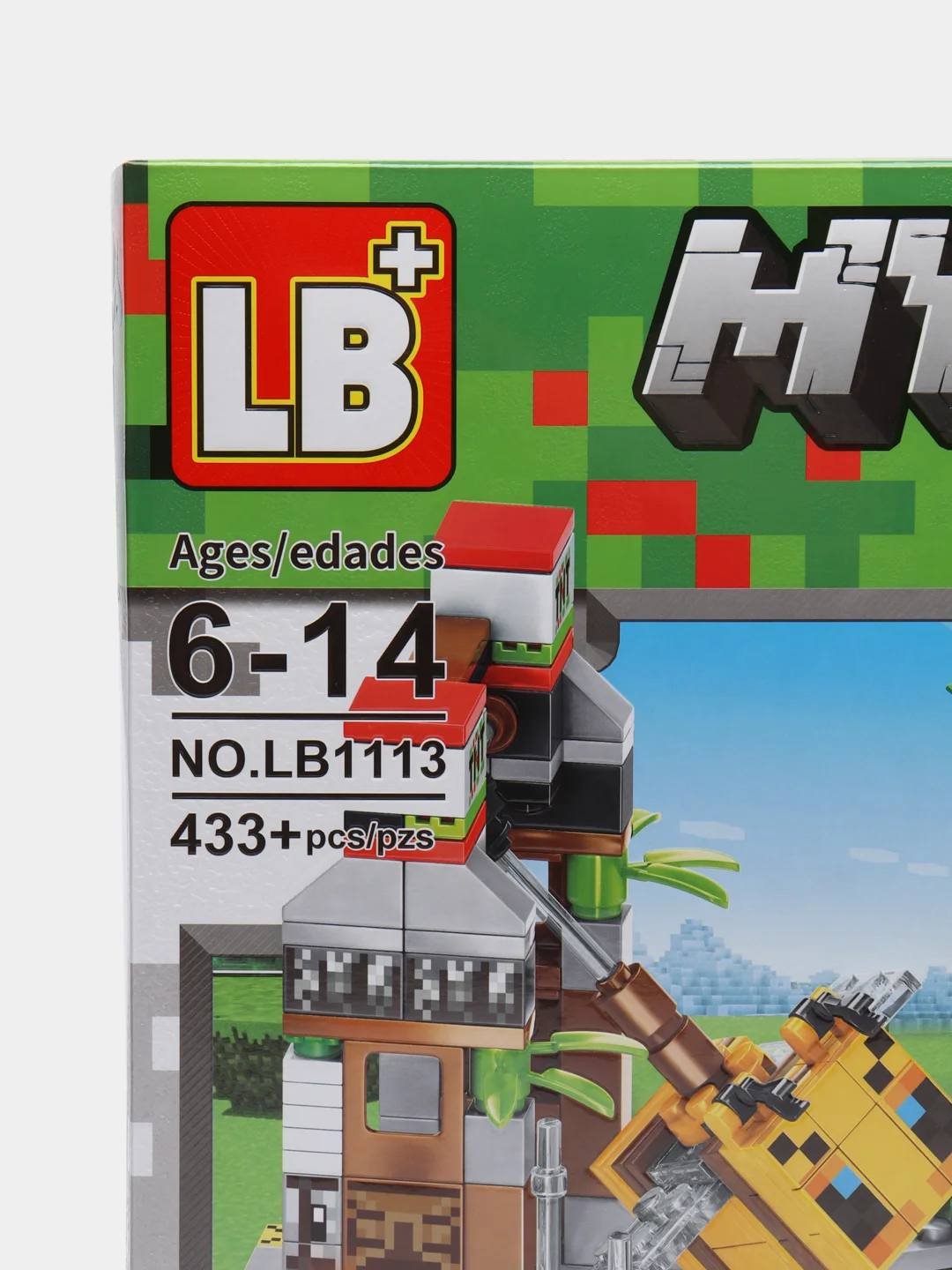 Зелёный хаки конструктор Minecraft(Майнкрафт) My World(Мой мир) совместим с Лего (Lego) 340-550 деталей