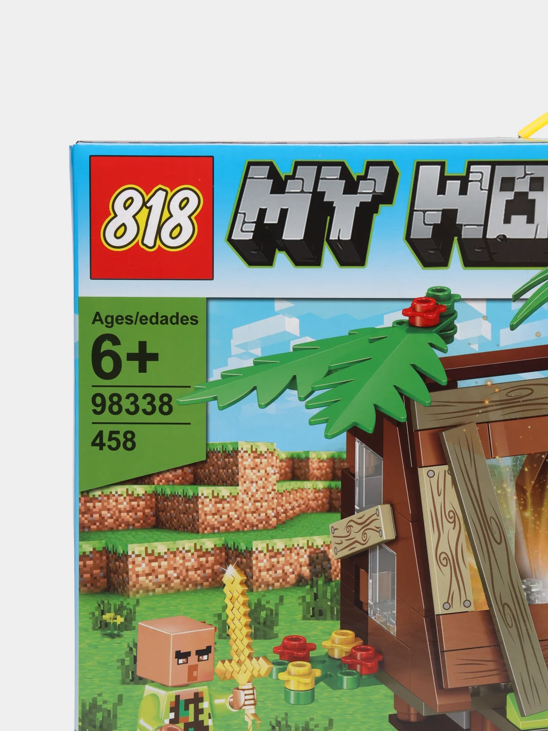 Салатовый конструктор Minecraft(Майнкрафт) My World(Мой мир) совместим с Лего (Lego) 340-550 деталей