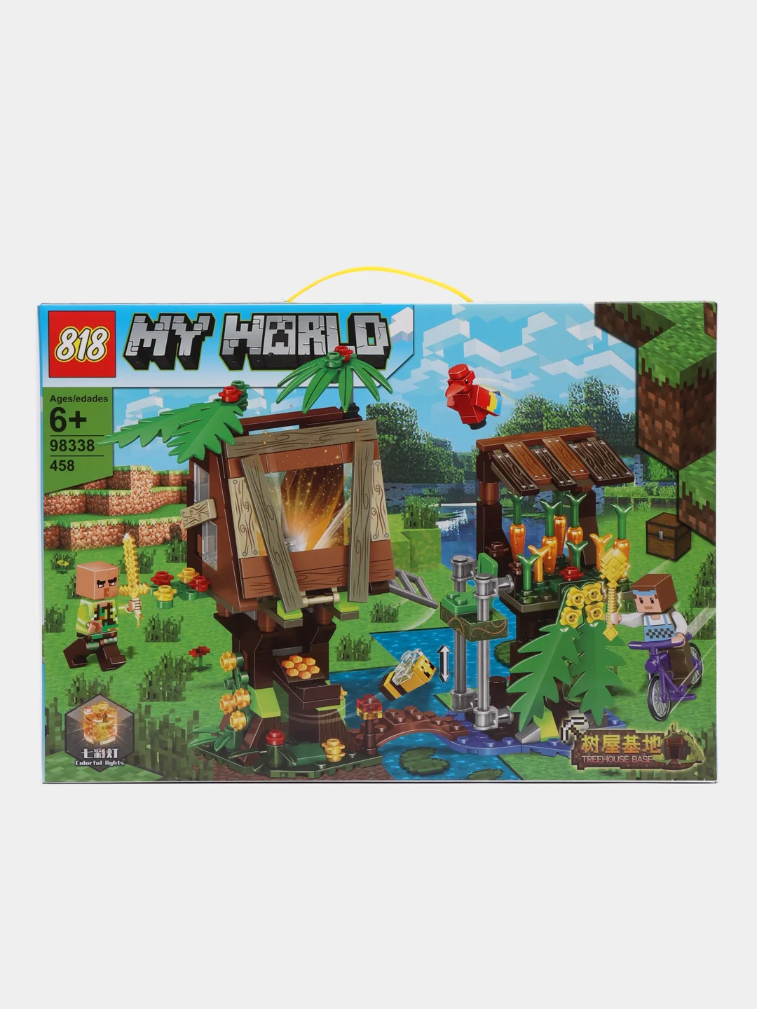 Салатовый конструктор Minecraft(Майнкрафт) My World(Мой мир) совместим с Лего (Lego) 340-550 деталей