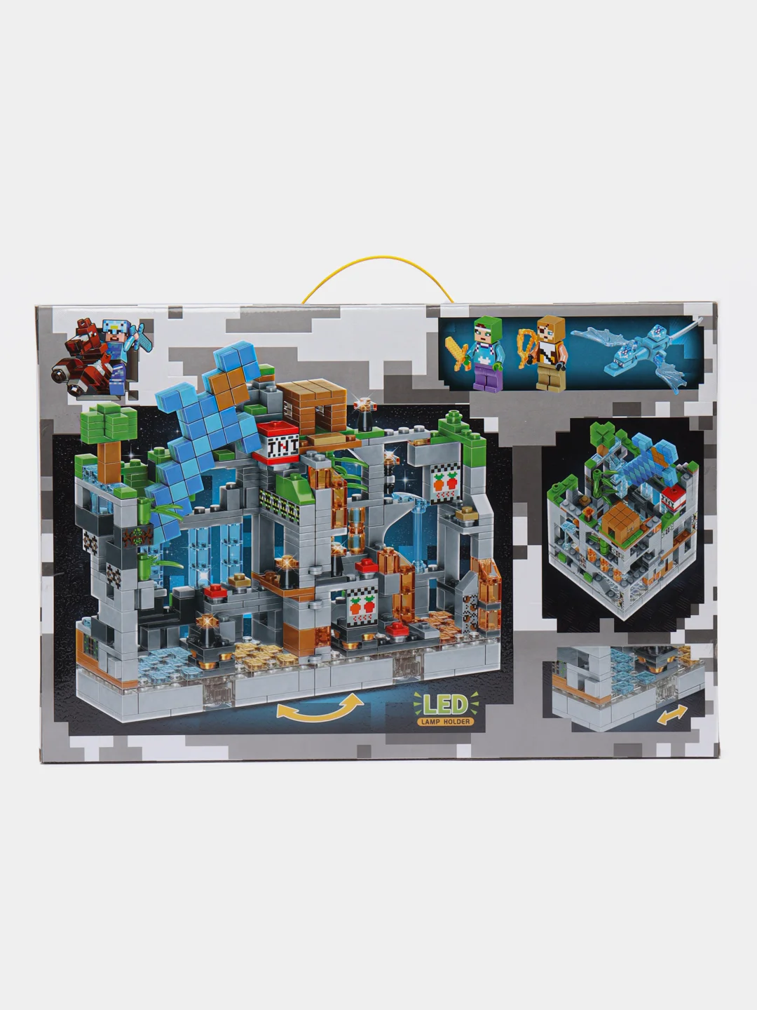 Серый конструктор Minecraft(Майнкрафт) My World(Мой мир) совместим с Лего (Lego) 340-550 деталей