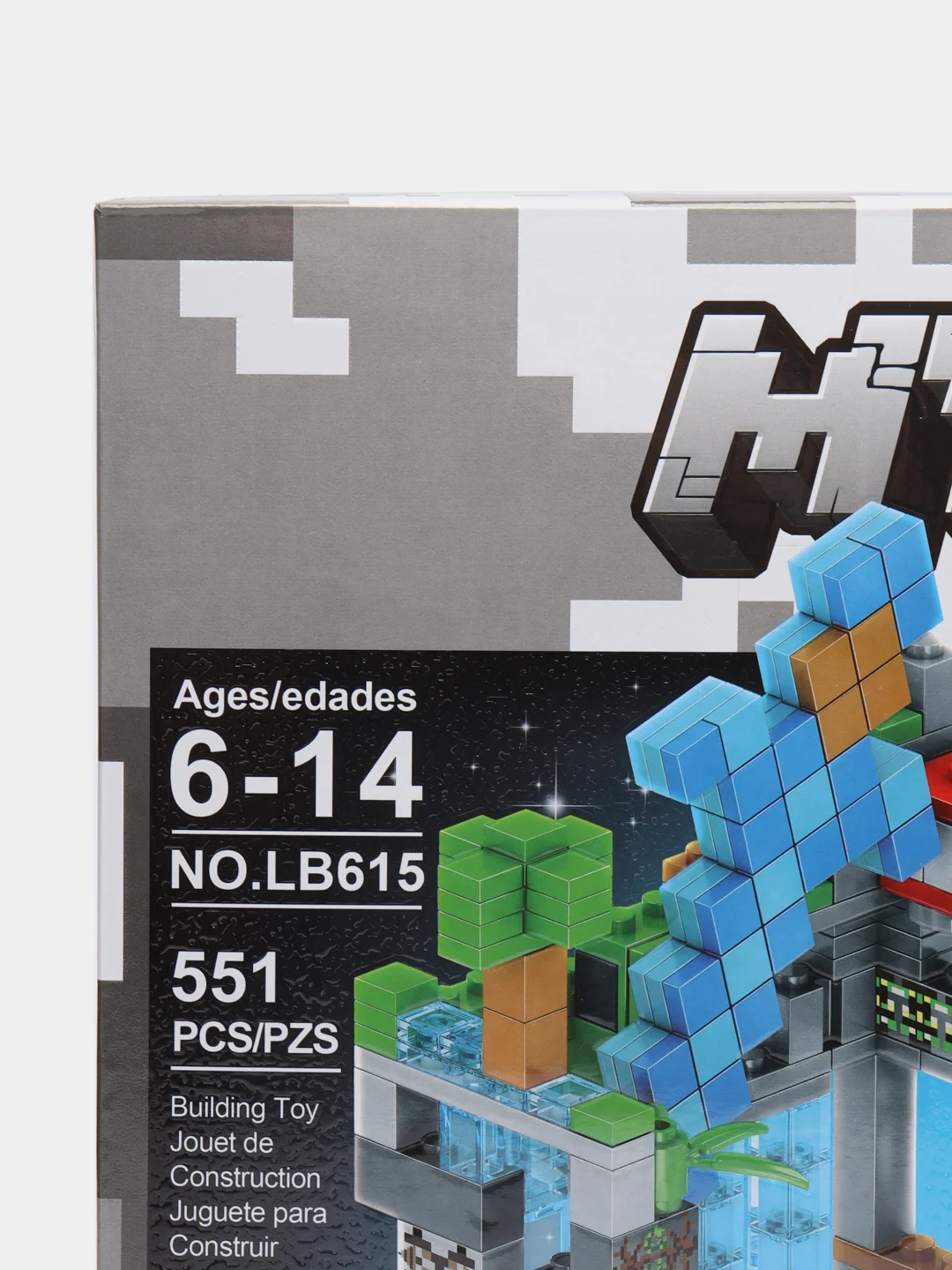 Серый конструктор Minecraft(Майнкрафт) My World(Мой мир) совместим с Лего (Lego) 340-550 деталей