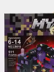 Фиолетовый конструктор Minecraft(Майнкрафт) My World(Мой мир) совместим с Лего (Lego) 340-550 деталей