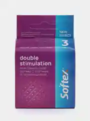Softex Double Stimulation презервативы анатомической формы с ребрами и пупырышками, 3 шт