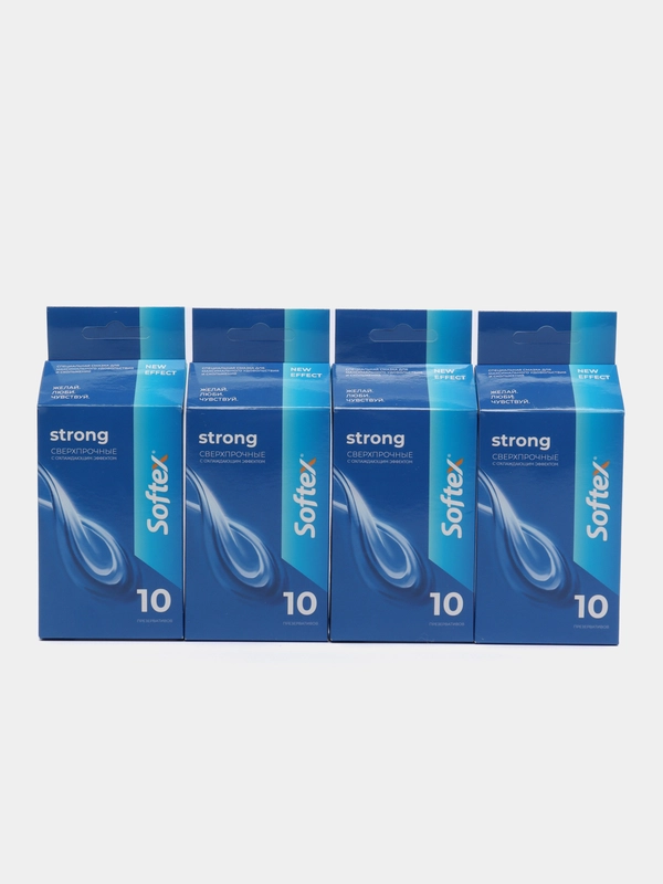 Softex Strong, презервативы, с утолщенными стенками и ароматом мяты, 40 шт