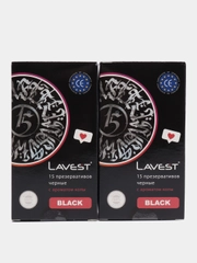 Презервативы Lavest Black, с ароматом колы, черные, 30 штук