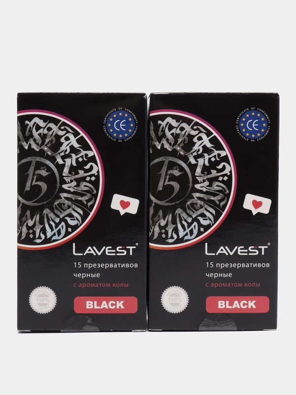 Презервативы Lavest Black, с ароматом колы, черные, 30 штук