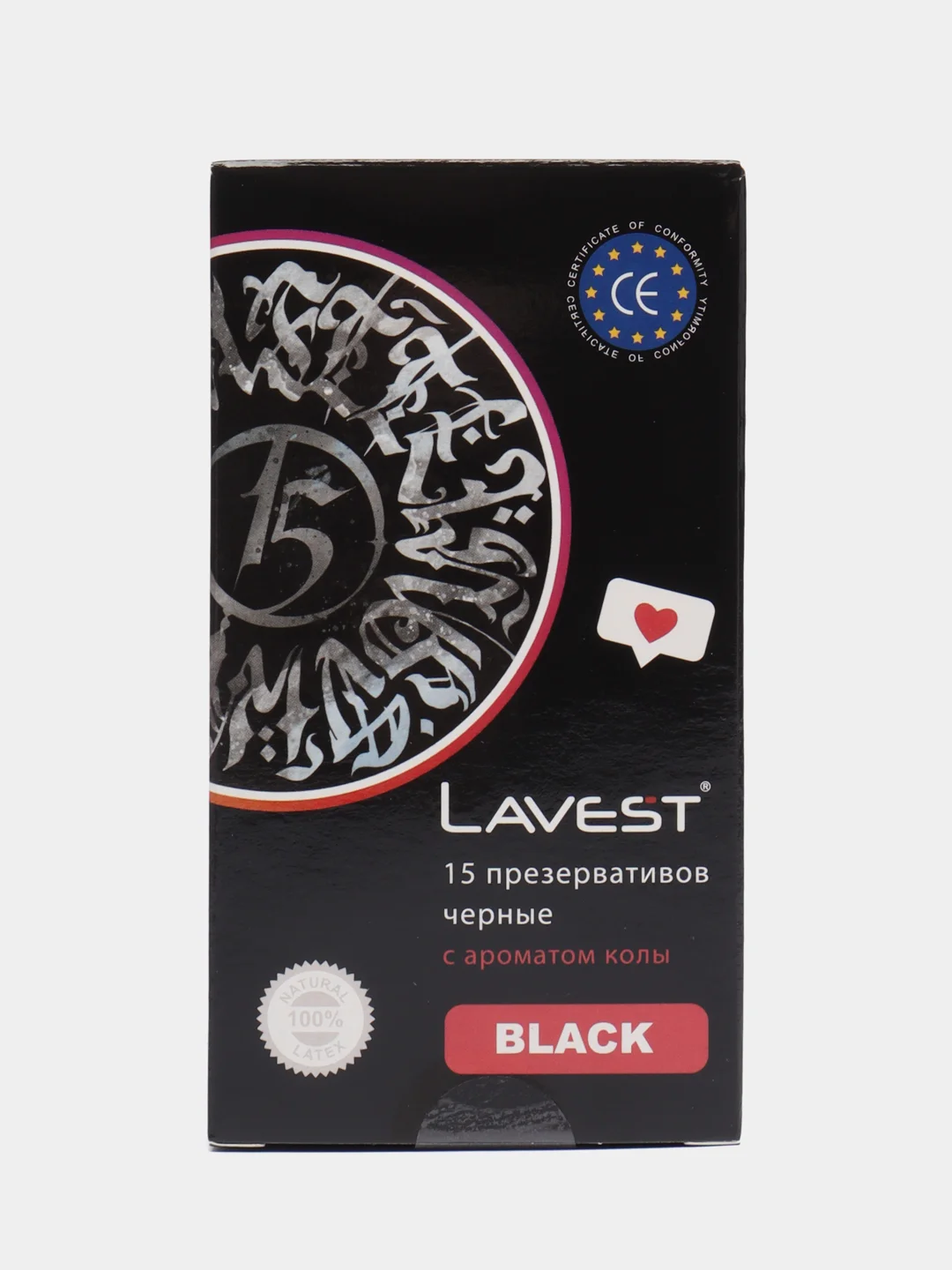 Презервативы Lavest Black, с ароматом колы, черные, 30 штук