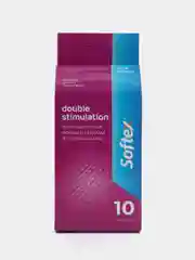 Softex Double Stimulation презервативы анатомической формы с ребрами и пупырышками 10 шт