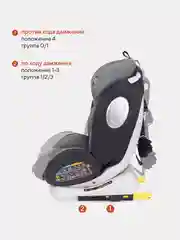 Серый автокресло RANT basic YC06 "Twist" isofix группа 0+-1-2-3 (0-36 кг)