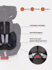 Черный автокресло RANT basic YC06 "Twist" isofix группа 0+-1-2-3 (0-36 кг)