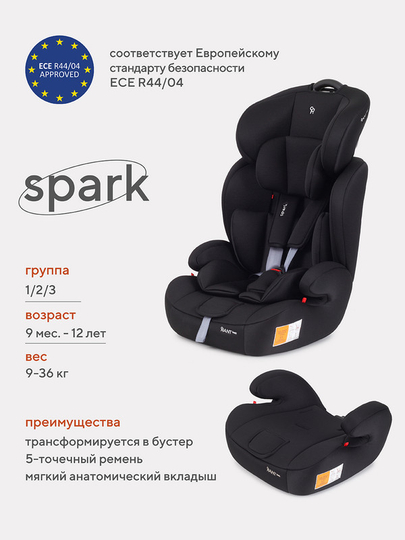 Автокресло RANT basic ZY10 "Spark", группа 1-2-3, 9-36 кг