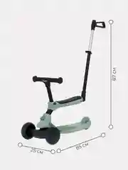 Зеленый беговел-самокат Rant Rider Plus RB100 от 1 года с родительской ручкой
