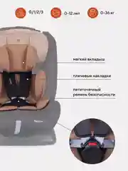 Бежевый автокресло RANT basic ZY26 "Unity" группа 0+-1-2-3 (0-36 кг)