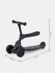 Серый беговел-самокат Rant Rider со светящимися колесами RB100 от 1 года