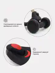 Черный беговел-самокат Rant Rider со светящимися колесами RB100 от 1 года
