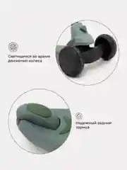 Зеленый беговел-самокат Rant Rider со светящимися колесами RB100 от 1 года